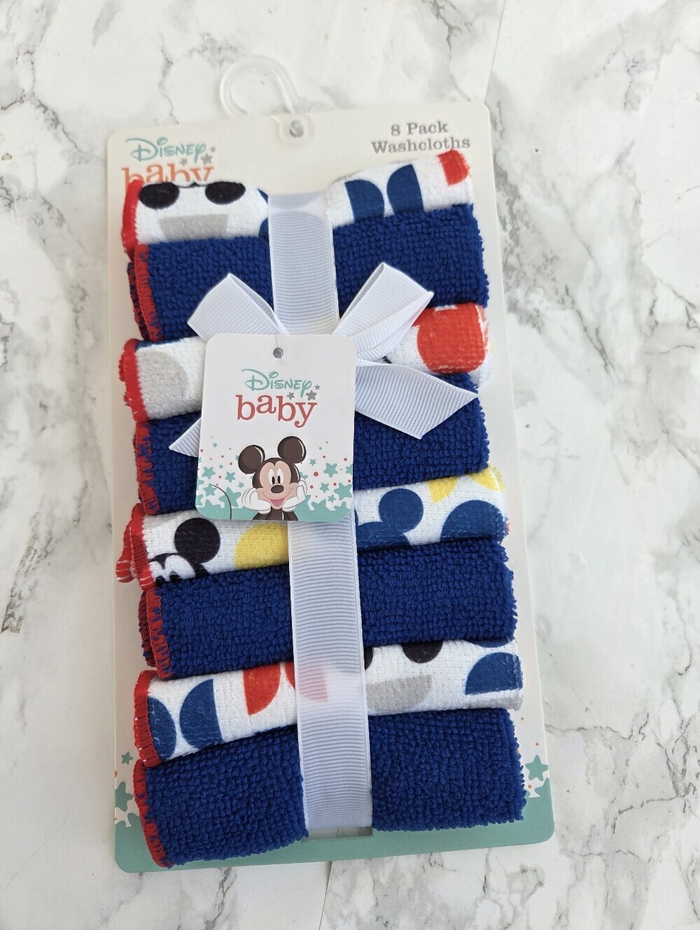 Disney Mickey baby 8 pack Washcloths  Baby Shower Gift